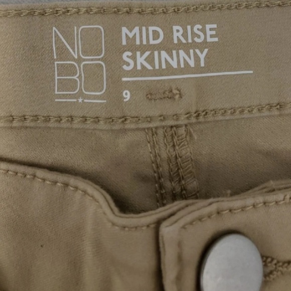Womens NO BO Mid Rise Skinny Crop Pants - Picture 3 of 4